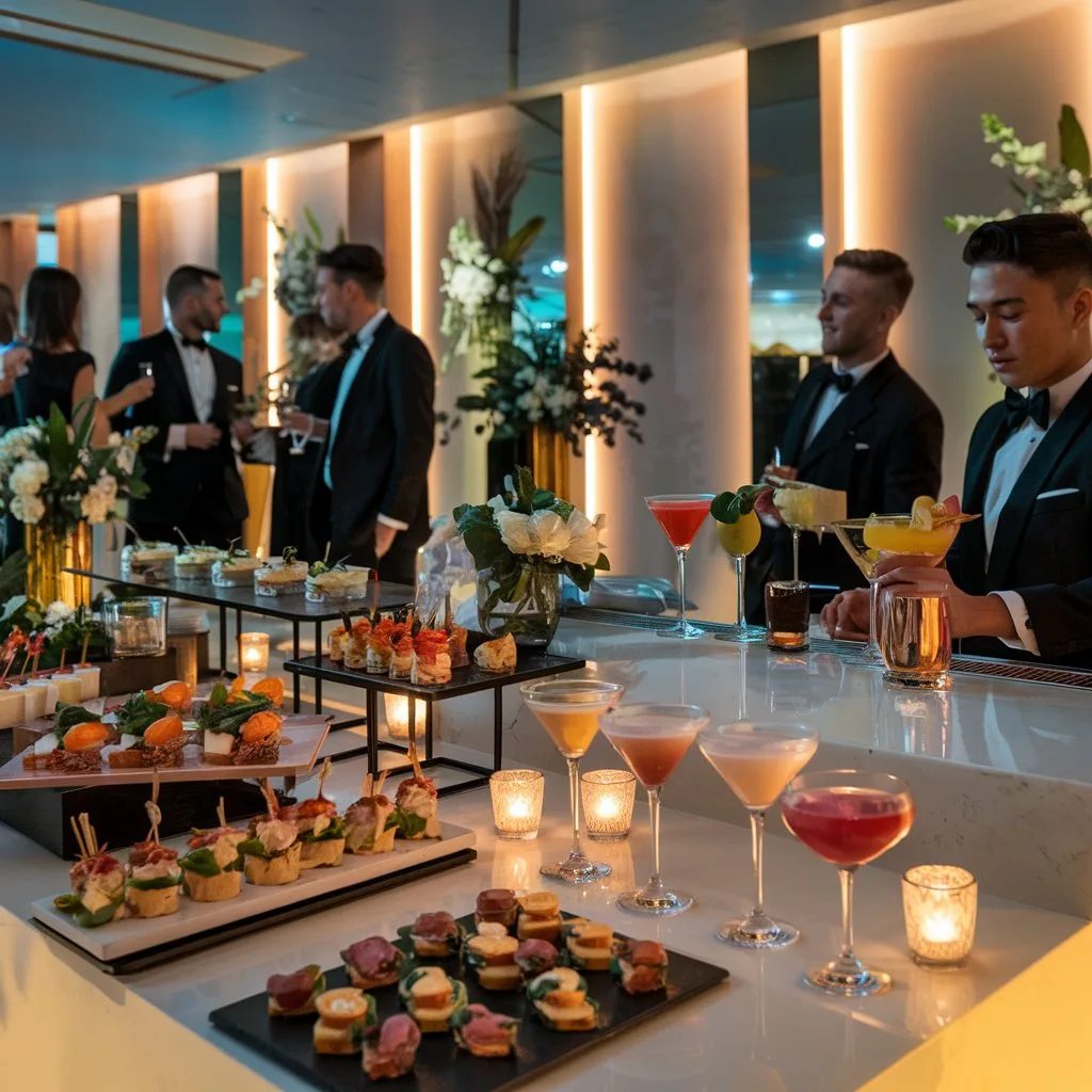 Kurumsal kokteyl ikram standı — Hünkar Yemek Catering